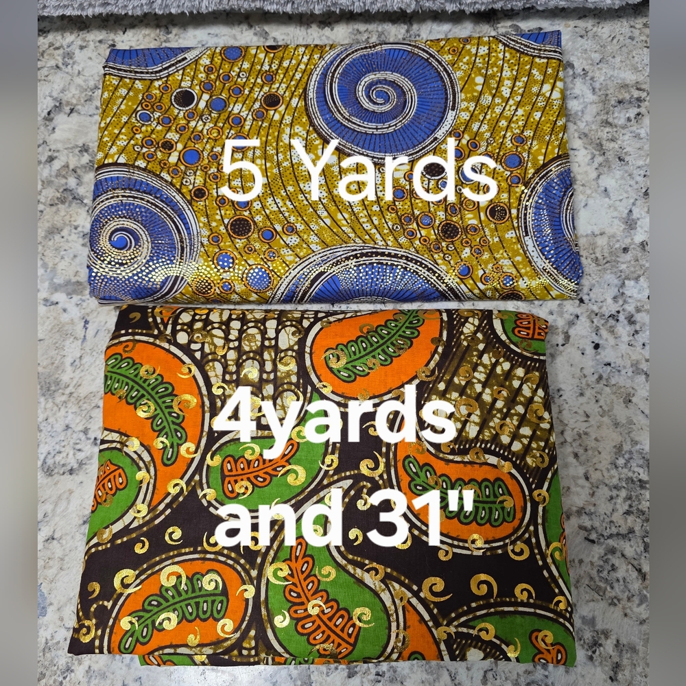 Colorful Patterned Fabric (only 4yd fabric is available, 5yd is Sold)